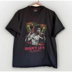 Vintage Bruce Lee The Dragon Movie Promo T-Shirt - Zion Rootswear Tag - Men’s M